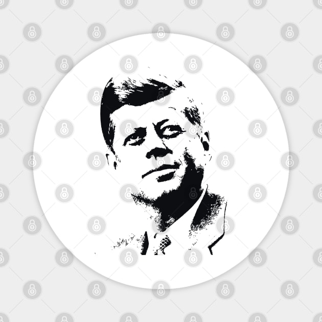 John F. Kennedy Portrait 35th US President Magnet by Emma